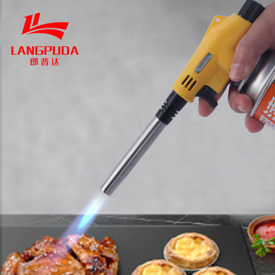 Stainless Steel 15cm Gas Torch Gun , Kitchen Culinary Torch