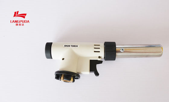 Adjustable 18.5cm Refillable Butane Gas Torch Safety For Soldering