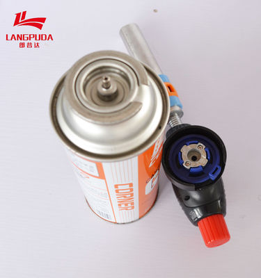 Metal 24cm Cassette Gas Torch Burner , Portable Barbecue Blow Torch