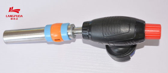 Metal 24cm Electric Flame Gun , Kitchen Refillable Butane Gas Torch