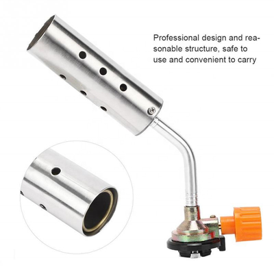 Kitchen Portable 1300C Gas Heating Torch Flame Gun Stainless Steel